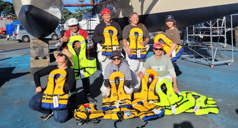 Coastguard Tautiaki Moana Nga Hue O Hinemoa Lifejackets. Natia Tucker