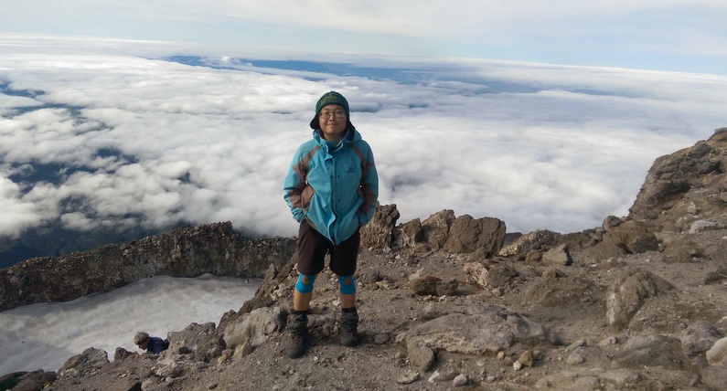 Phoebe on Taranaki Mounga supplied 001